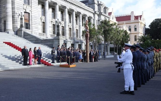 13 min 4 670x420 - Lễ đón Thủ tướng Phạm Minh Chính và Phu nhân thăm New Zealand