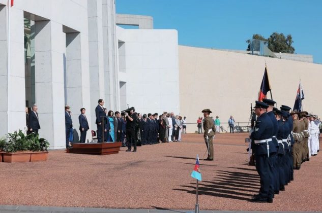 2 min 10 633x420 - Lễ đón Thủ tướng Phạm Minh Chính thăm chính thức Australia