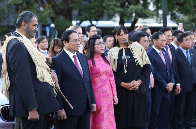 8 min 12 635x420 - Lễ đón Thủ tướng Phạm Minh Chính và Phu nhân thăm New Zealand
