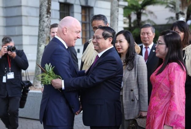 9 min 9 624x420 - Lễ đón Thủ tướng Phạm Minh Chính và Phu nhân thăm New Zealand