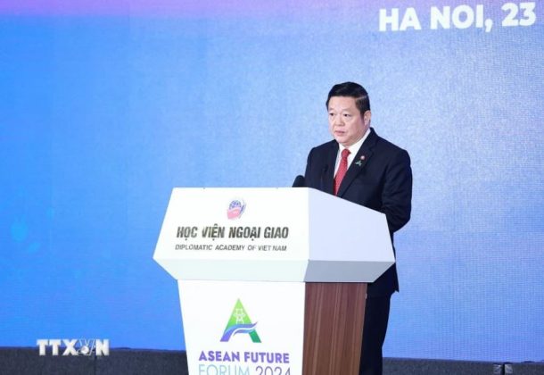 Tổng Thư ký ASEAN Kao Kim Hourn phát biểu tại Diễn đàn Tương lai ASEAN 2024.
