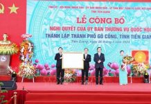 Công bố thành lập thành phố Gò Công trực thuộc tỉnh Tiền Giang