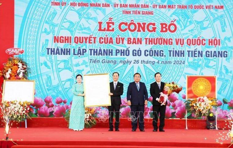 Cong bo thanh lap thanh pho Go Cong min - Công bố thành lập thành phố Gò Công trực thuộc tỉnh Tiền Giang