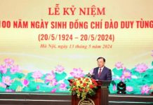 Thành phố Hà Nội kỷ niệm trọng thể 100 năm ngày sinh đồng chí Đào Duy Tùng