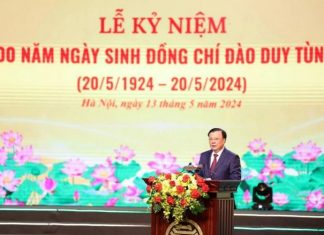 Thành phố Hà Nội kỷ niệm trọng thể 100 năm ngày sinh đồng chí Đào Duy Tùng