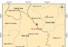 Quảng Ngãi: Huyện Sơn Tây xảy ra động đất 2.8 độ richter