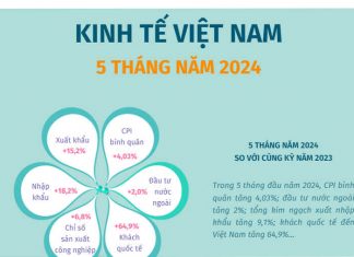 Tình hình kinh tế Việt Nam trong 5 tháng đầu năm Kinh tế Việt Nam 5 tháng năm 2024