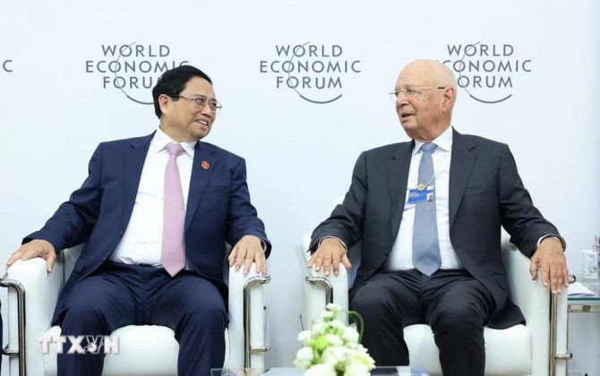 10 min 22 670x420 - Thủ tướng Phạm Minh Chính đối thoại với lãnh đạo các tập đoàn lớn của WEF