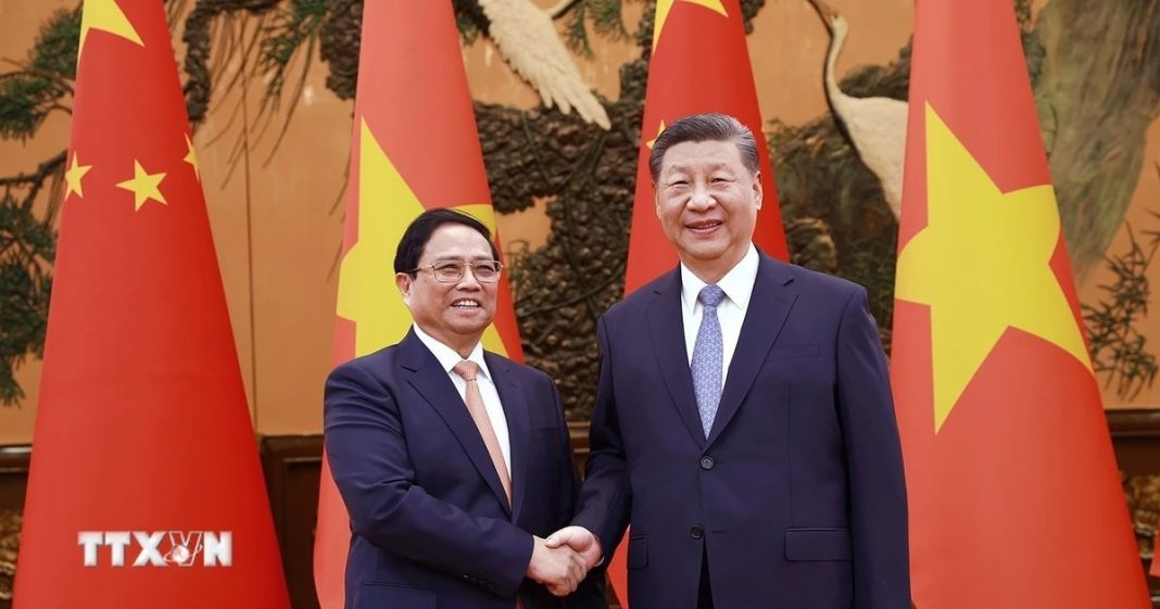 Thủ tướng Phạm Minh Chính hội kiến Tổng Bí thư, Chủ tịch nước Trung Quốc Tập Cận Bình.