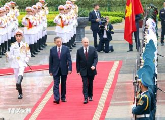 Lễ đón chính thức Tổng thống Liên bang Nga thăm cấp Nhà nước tới Việt Nam