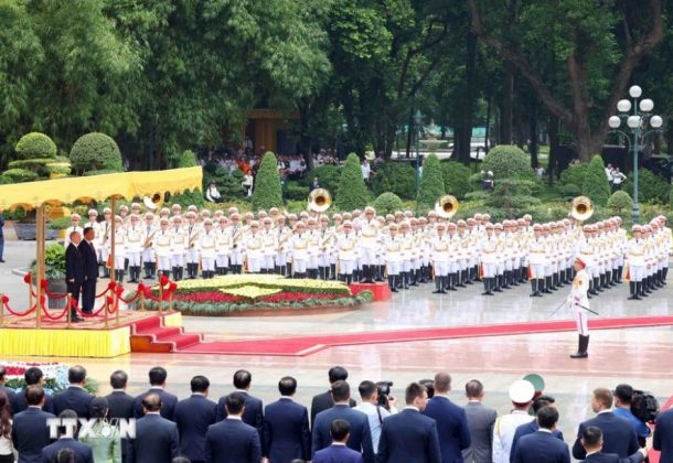 7 min 24 610x420 - Lễ đón chính thức Tổng thống Liên bang Nga thăm cấp Nhà nước tới Việt Nam