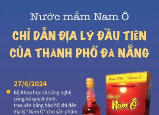 Nước mắm Nam Ô: Chỉ dẫn địa lý đầu tiên của thành phố Đà Nẵng Nước mắm Nam Ô: Chỉ dẫn địa lý đầu tiên của thành phố Đà Nẵng