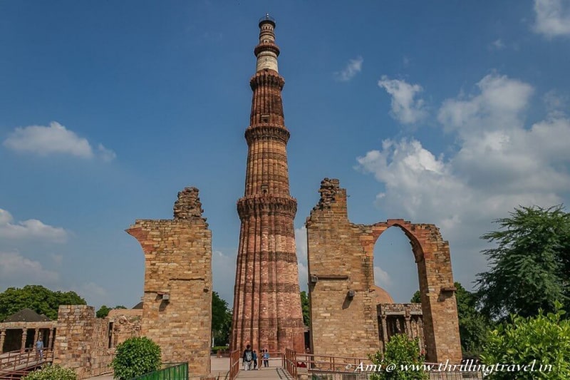 Tháp Qutub Minar, một tuyệt tác kiến trúc lịch sử tọa lạc tại trung tâm thủ đô Delhi của Ấn Độ.