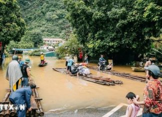 Cao Bằng: Thị trấn Bảo Lâm bị ngập lụt, nhiều nhà dân phải sơ tán