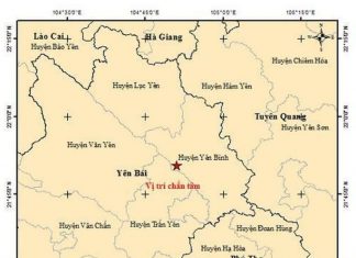 Yên Bái xảy ra động đất 3.0 độ richter
