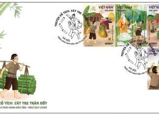 Phát hành bộ tem “Truyện cổ tích Việt Nam: Cây tre trăm đốt”