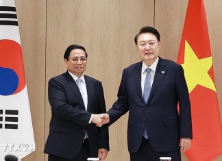 Thủ tướng Phạm Minh Chính hội kiến Tổng thống Hàn Quốc Yoon Suk Yeol