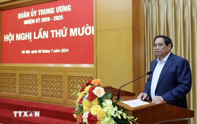 Thủ tướng Phạm Minh Ch&iacute;nh ph&aacute;t biểu.