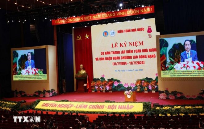 Quang cảnh buổi lễ. (Ảnh: Phạm Hậu/TTXVN)