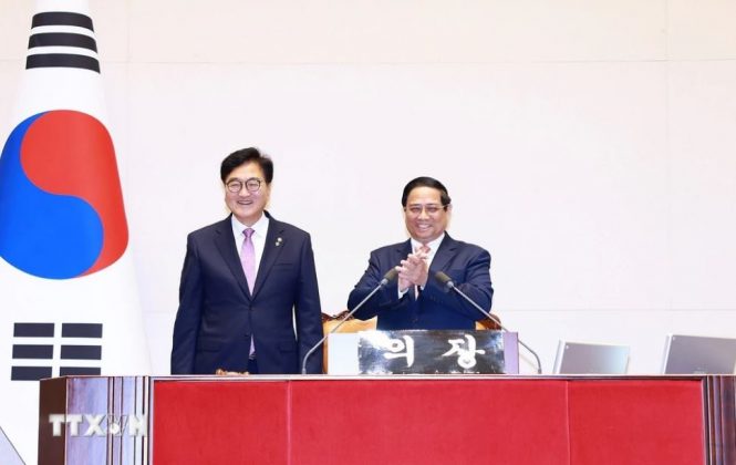 9 min 4 665x420 - Thủ tướng Phạm Minh Chính hội kiến Chủ tịch Quốc hội Hàn Quốc Woo Won-shik