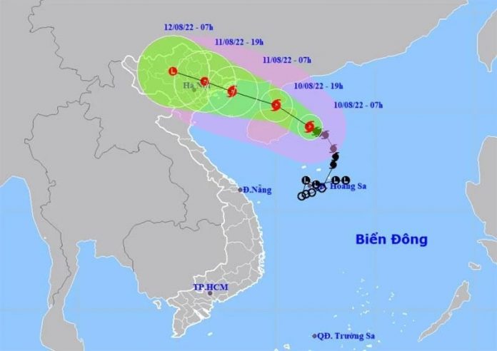Bão số 2 giật cấp 11, di chuyển theo hướng Tây Bắc Bão số 2 giật cấp 11, di chuyển theo hướng Tây Bắc
