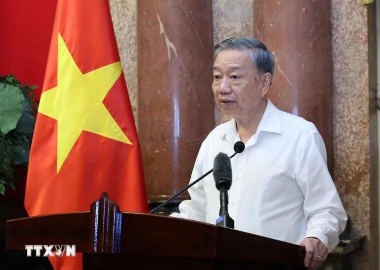 Chủ tịch nước Tô Lâm phát biểu.