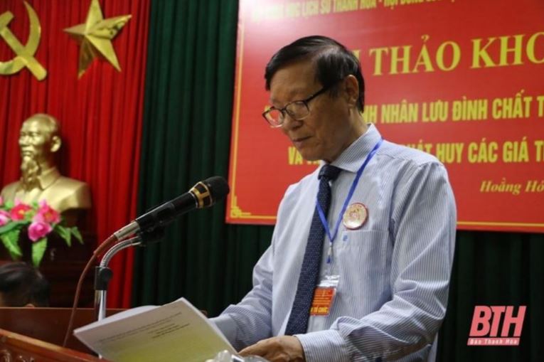 TS Lưu Văn Thành, Chủ tịch Hội đồng Lưu tộc Việt Nam khẳng định danh nhân Lưu Đình Chất là tấm gương sáng cho hậu thế noi theo.
