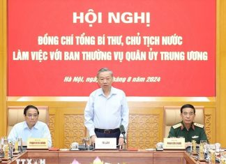 Tổng Bí thư, Chủ tịch nước Tô Lâm làm việc với Ban Thường vụ Quân ủy Trung ương Tổng Bí thư, Chủ tịch nước Tô Lâm làm việc với Ban Thường vụ Quân ủy Trung ương
