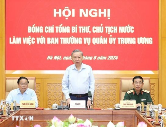 3 min 45 545x420 - Tổng Bí thư, Chủ tịch nước Tô Lâm làm việc với Ban Thường vụ Quân ủy Trung ương