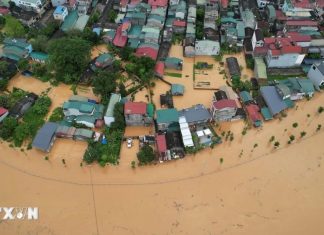 Mưa lớn gây ngập lụt tại huyện Hòa An và thành phố Cao Bằng