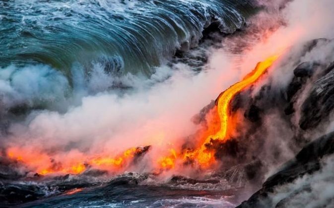 D&ograve;ng chảy dung nham Kalapana tr&ecirc;n Đảo Lớn của Hawaii, Mỹ