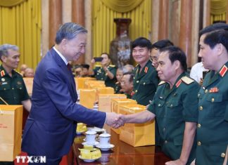 Tổng Bí thư, Chủ tịch nước Tô Lâm gặp mặt cựu chiến binh Sư đoàn 308