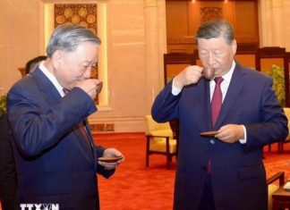Tổng Bí thư, Chủ tịch nước Trung Quốc Tập Cận Bình mời Tổng Bí thư, Chủ tịch nước Tô Lâm dự Tiệc trà