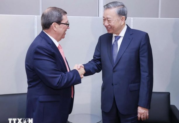Tổng B&iacute; thư, Chủ tịch nước T&ocirc; L&acirc;m tiếp Bộ trưởng Ngoại giao Cuba Bruno Rodriguez.