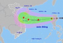 Áp thấp nhiệt đới giật cấp 9 đã tiến vào Bắc Biển Đông