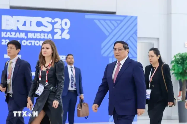 Thủ tướng Phạm Minh Ch&iacute;nh đến dự Phi&ecirc;n to&agrave;n thể Hội nghị c&aacute;c Nh&agrave; l&atilde;nh đạo Nh&oacute;m BRICS mở rộng.