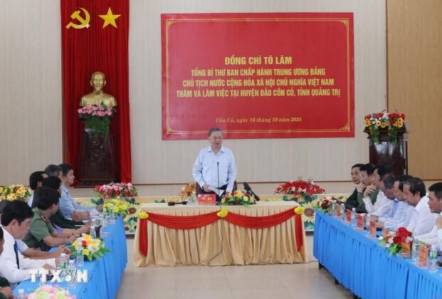 13 min 10 621x420 - Tổng Bí thư, Chủ tịch nước Tô Lâm thăm, làm việc tại huyện đảo Cồn Cỏ