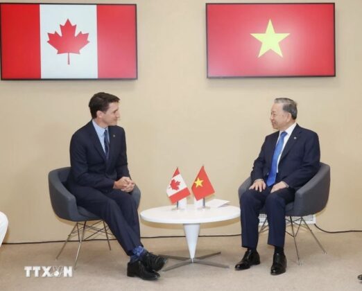 Tổng B&iacute; thư, Chủ tịch nước T&ocirc; L&acirc;m tiếp x&uacute;c song phương với Thủ tướng Canada Justin Trudeau.