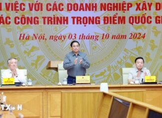 Thủ tướng chủ trì làm việc với các doanh nghiệp xây dựng công trình trọng điểm Thủ tướng chủ trì làm việc với các doanh nghiệp xây dựng công trình trọng điểm