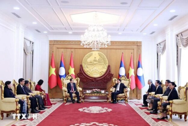 Chủ tịch Quốc hội Trần Thanh Mẫn hội kiến Tổng B&iacute; thư, Chủ tịch nước Cộng h&ograve;a D&acirc;n chủ Nh&acirc;n d&acirc;n L&agrave;o Thongloun Sisoulith.