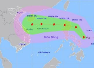 Bão Trami tiến sát Biển Đông, cường độ mạnh thêm Bão Trami tiến sát Biển Đông, cường độ mạnh thêm