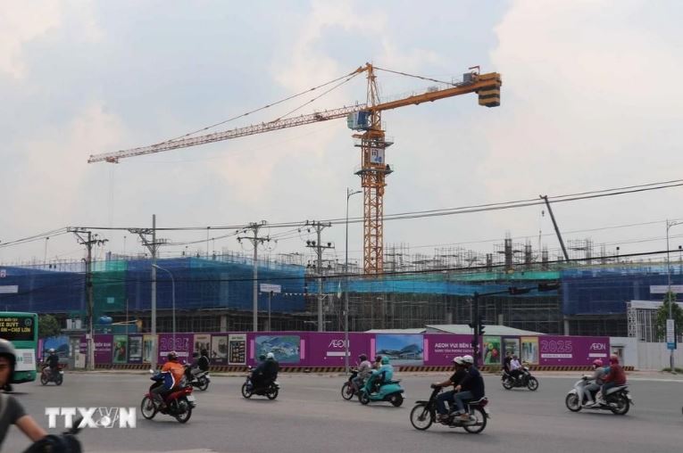 Công trình trung tâm thương mại hơn 1.000 tỷ đồng của Aeon tại thành phố Tân An, Long An dự kiến sẽ khánh thành vào năm 2025. 