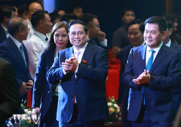 Thủ tướng Phạm Minh Ch&iacute;nh dự Lễ c&ocirc;ng bố sản phẩm đạt Thương hiệu Quốc gia Việt Nam lần thứ 9 năm 2024.