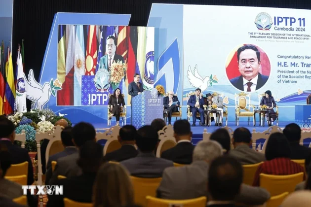 Chủ tịch Quốc hội Trần Thanh Mẫn ph&aacute;t biểu.