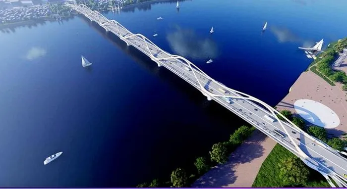 Phối cảnh kiến trúc cầu Trần Hưng Đạo. 