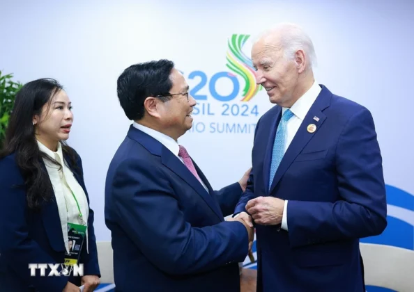 Thủ tướng Phạm Minh Ch&iacute;nh gặp c&aacute;c nh&agrave; l&atilde;nh đạo tại Hội nghị G20
