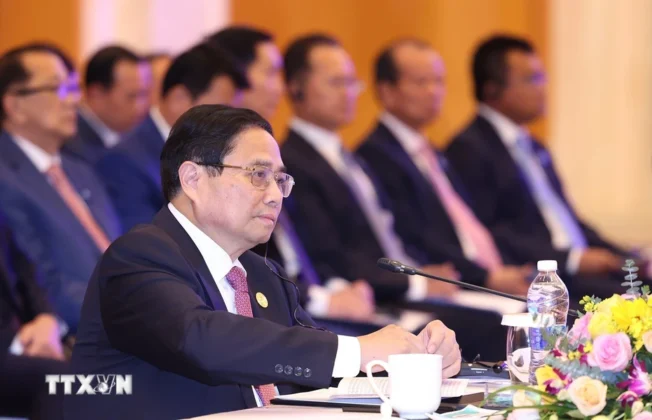 Thủ tướng Phạm Minh Ch&iacute;nh ph&aacute;t biểu tại Hội nghị ACMECS lần thứ 10.