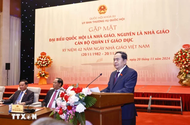 Chủ tịch Quốc hội Trần Thanh Mẫn ph&aacute;t biểu.