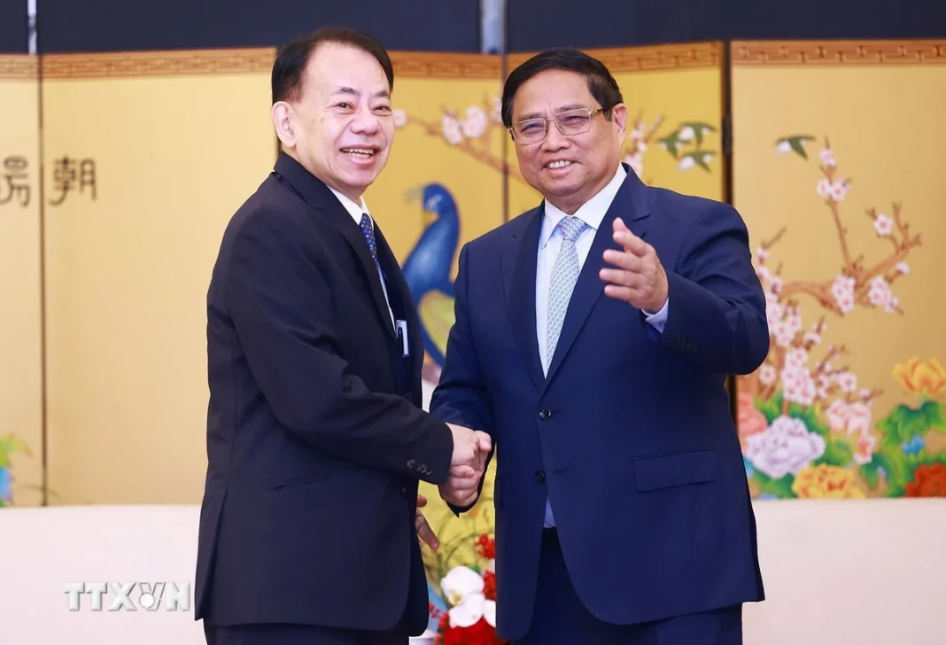 Thủ tướng Phạm Minh Chính gặp Thủ tướng Lào và Chủ tịch Ngân hàng Phát triển châu Á Thủ tướng Phạm Minh Chính gặp Thủ tướng Lào và Chủ tịch Ngân hàng Phát triển châu Á