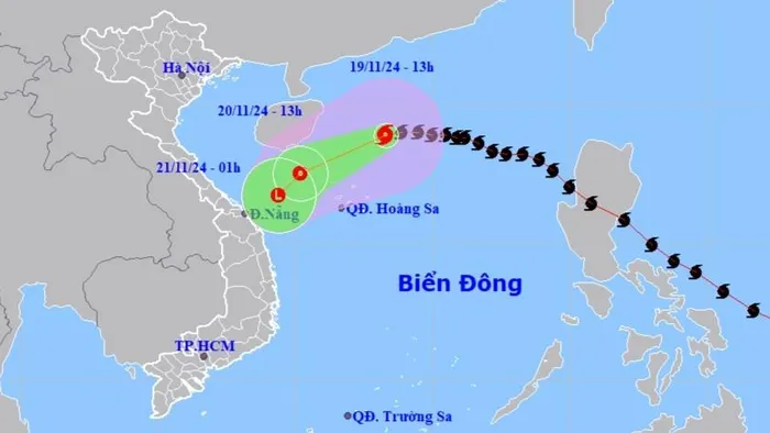 Bão số 9 giật cấp 11, cách quần đảo Hoàng Sa khoảng 250km